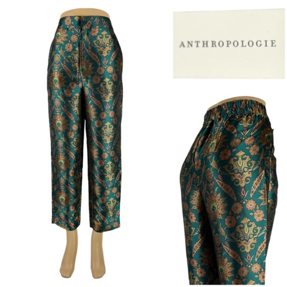 BNWT Anthropologie Maeve Jacquard Pants, Size XS - Picture 9 of 9
